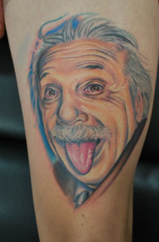 tattoos/ - Albert Einstein Portrait Tattoo - 61636